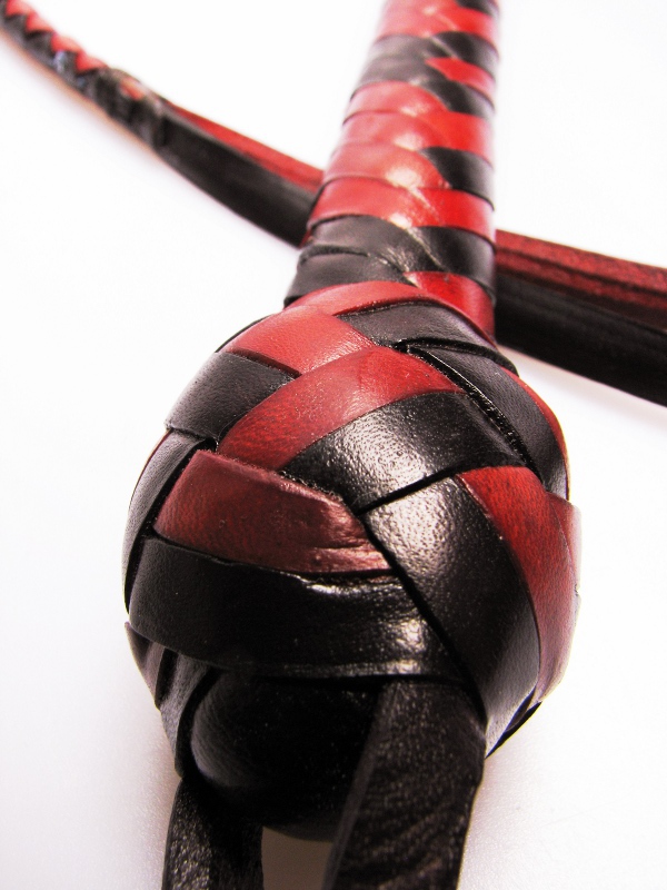 Hunde Peitsche- Dog Whip - 100cm rot/schwarz