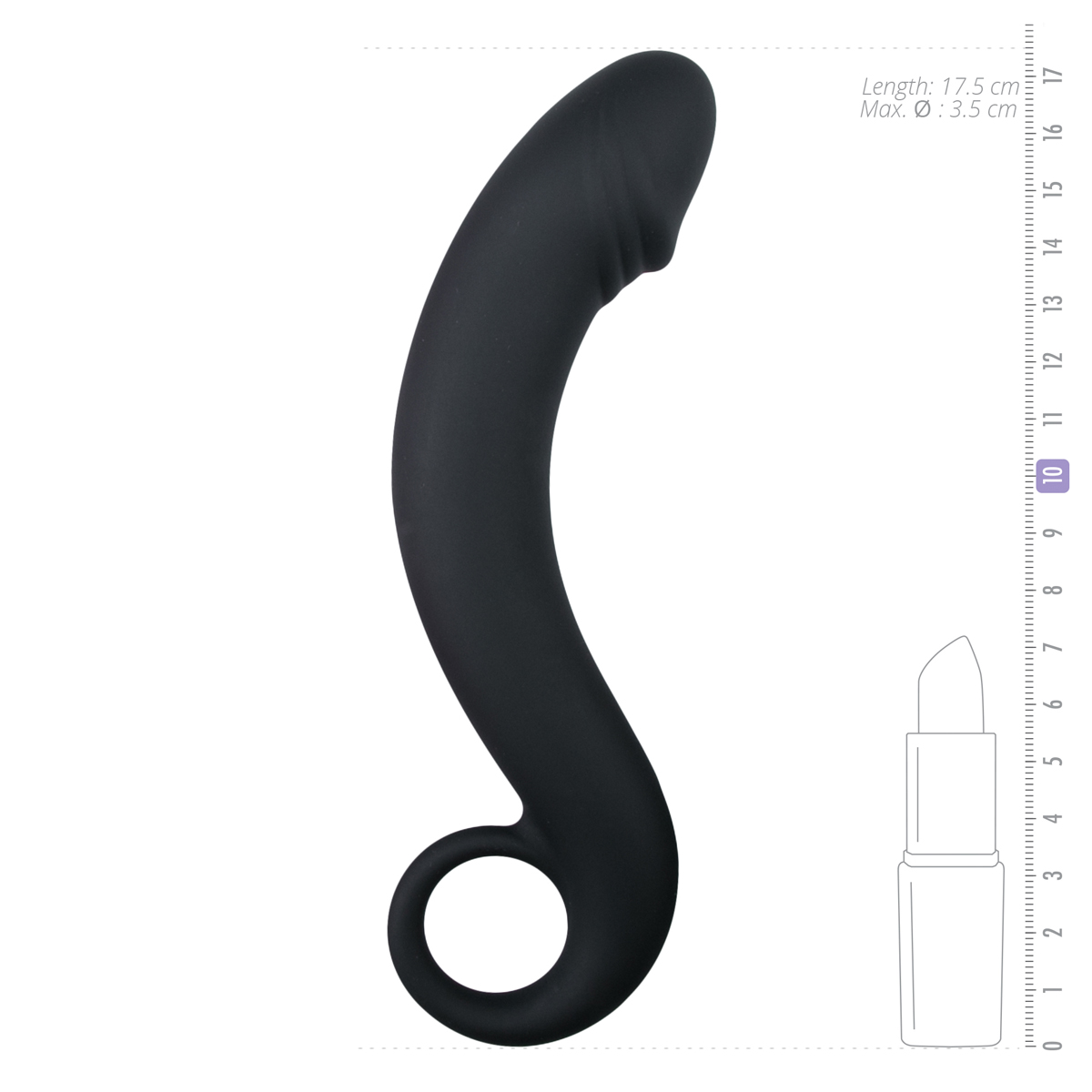 Schwarzer Prostata-Dildo aus Silikon