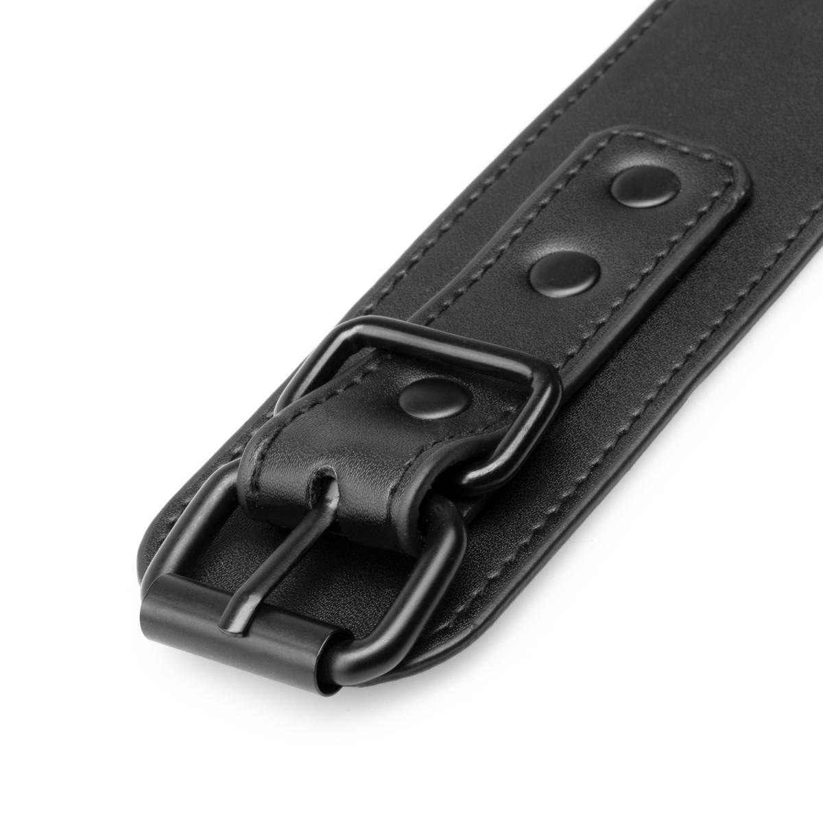 Halsband - Handgelenk-Manschetten - Schwarz als Set