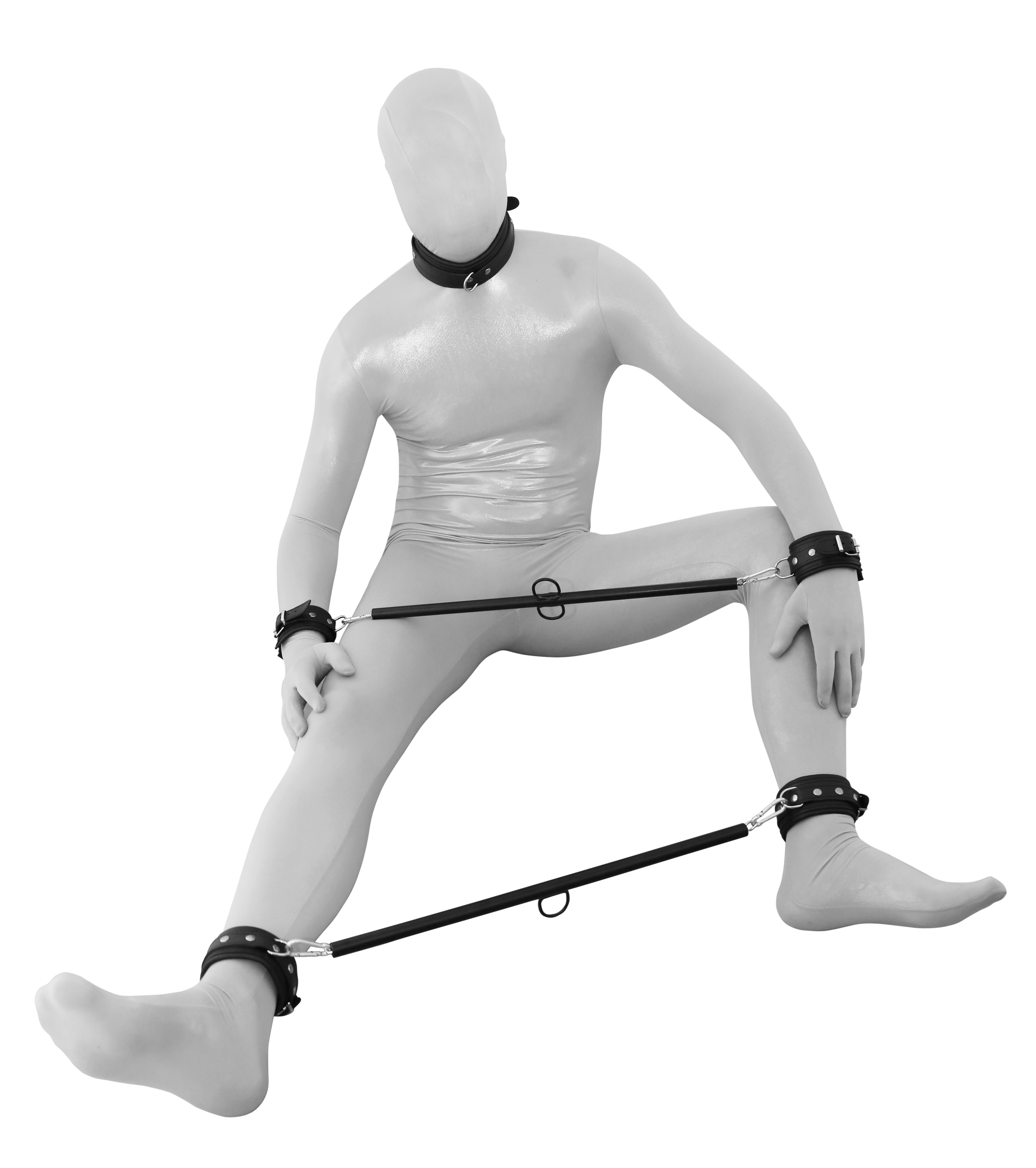 Gefangenen Pranger/Ketten Set mit Leder Fesseln