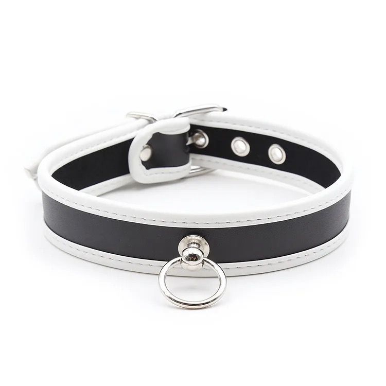 Chocker - Halsband der O in drei Farben nach Wahl - Vegan