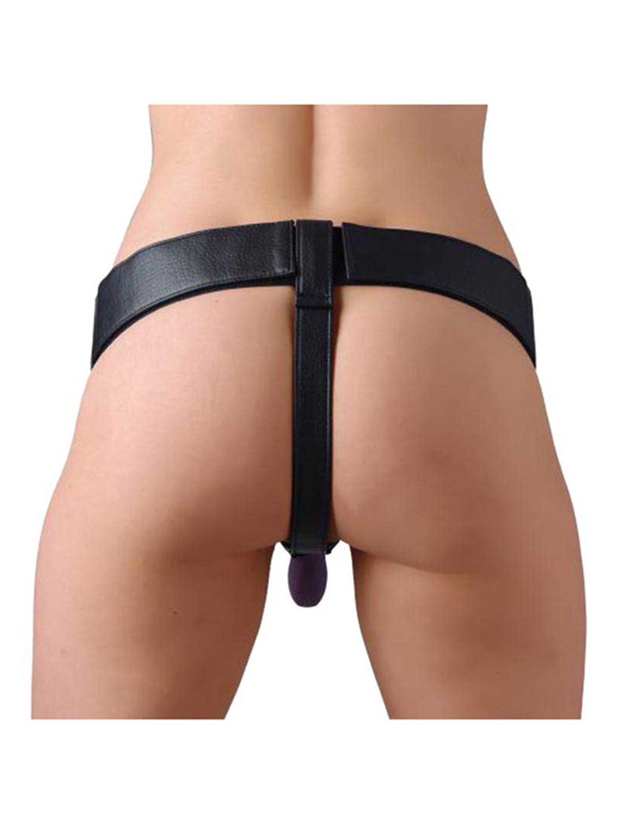 Strap-on Harness aus Leder in Schwarz