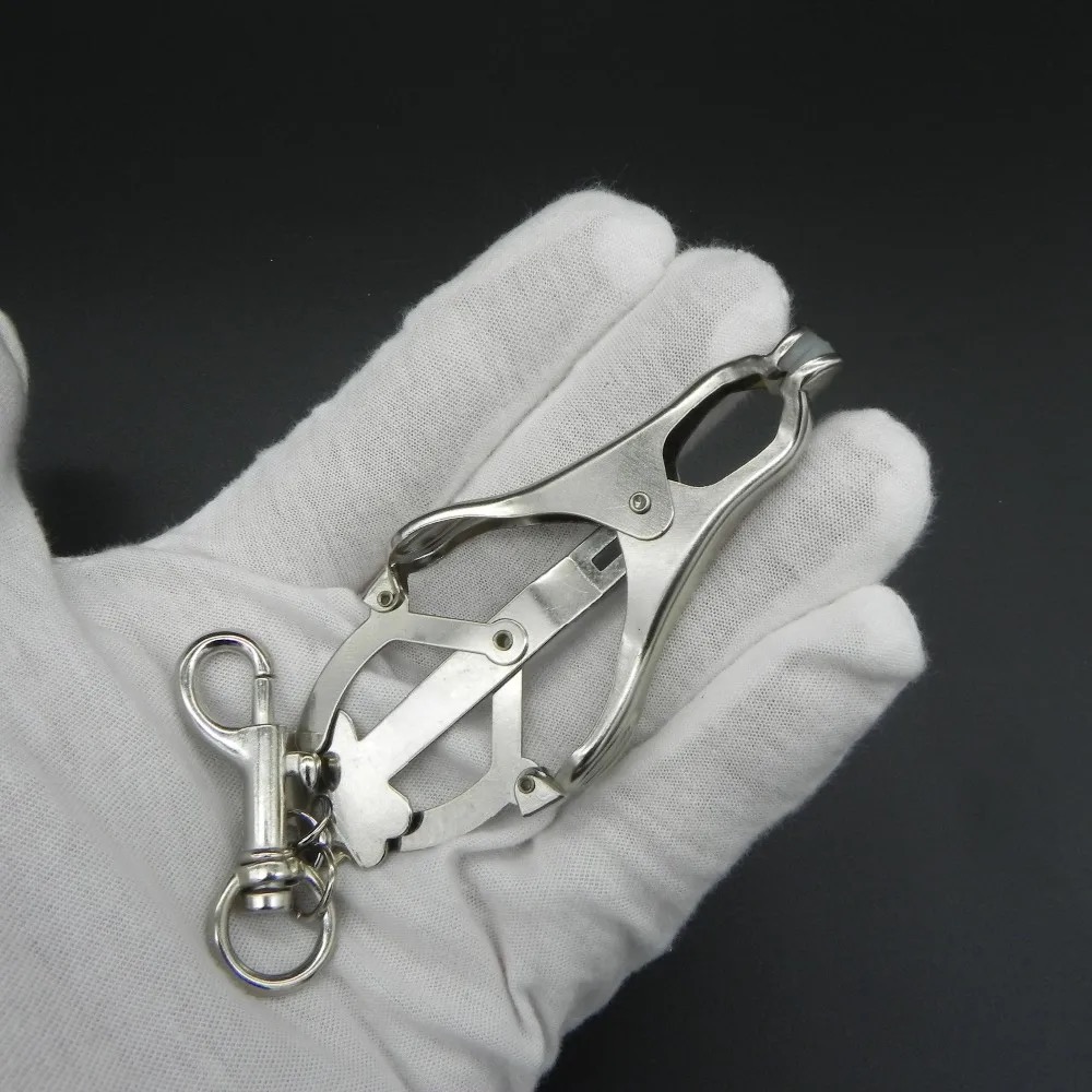 Japanische Butterfly-Nippelklemmen mit Karabiner 1 Paar
