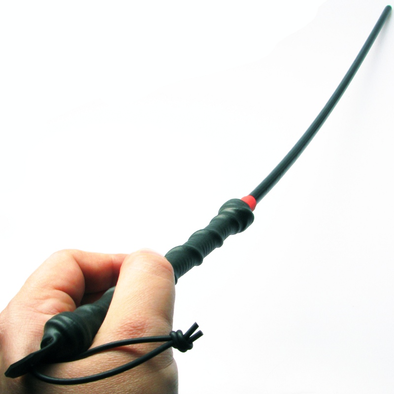 REITSTOCK "Viper"- Flexibler Reitstock in schwarz, ohne Kerbung