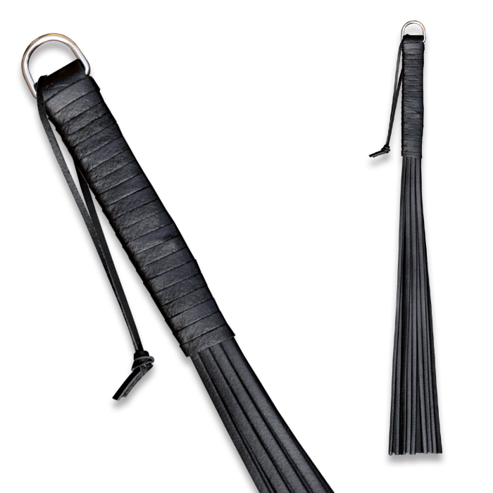 Leder Peitsche Susi schwarz