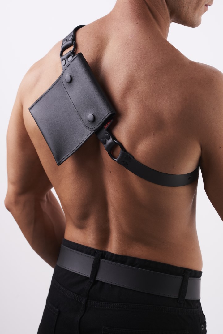 Leder Gürteltasche Schwarz