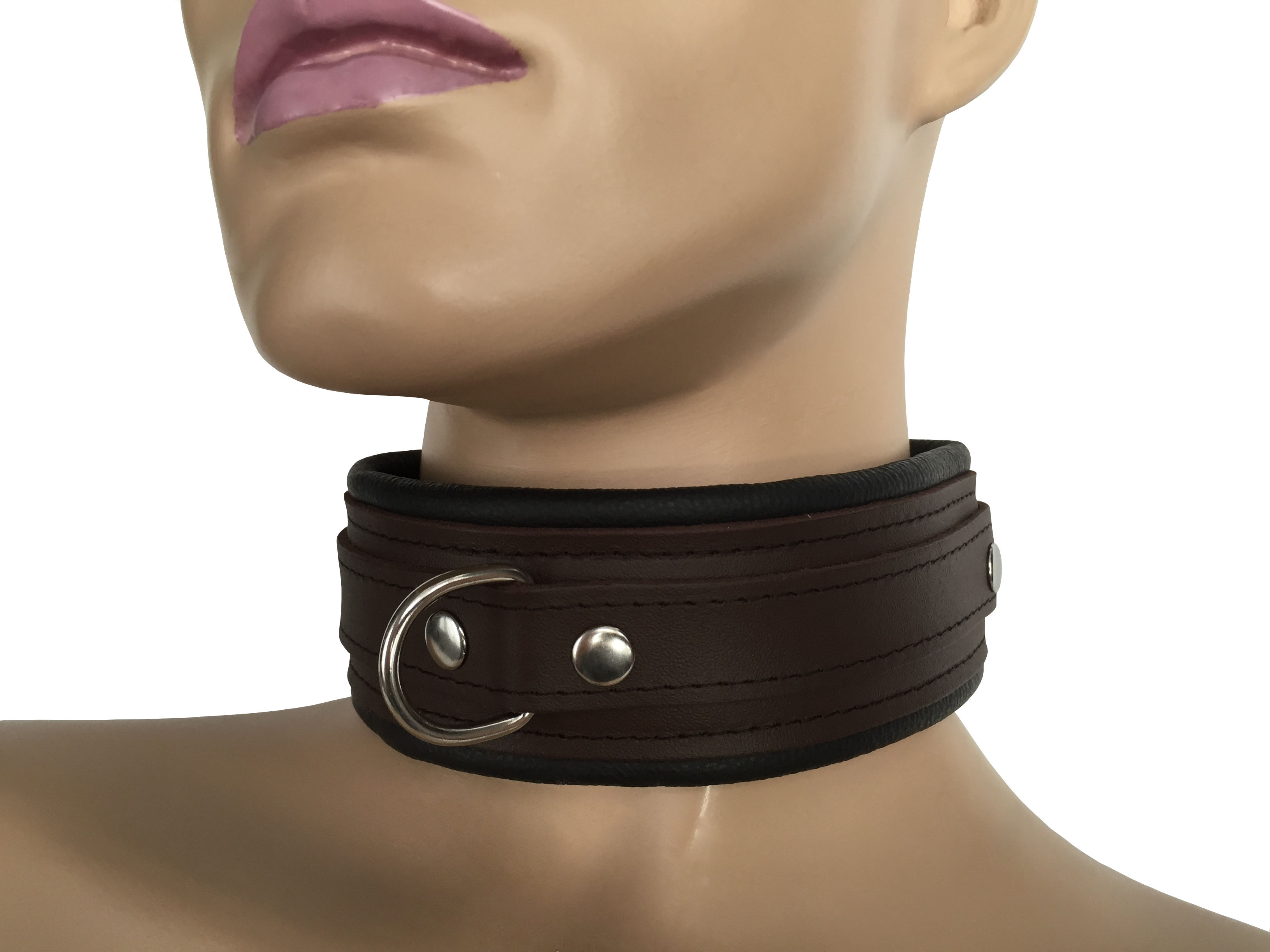 Leder Fesselset Braun schmal