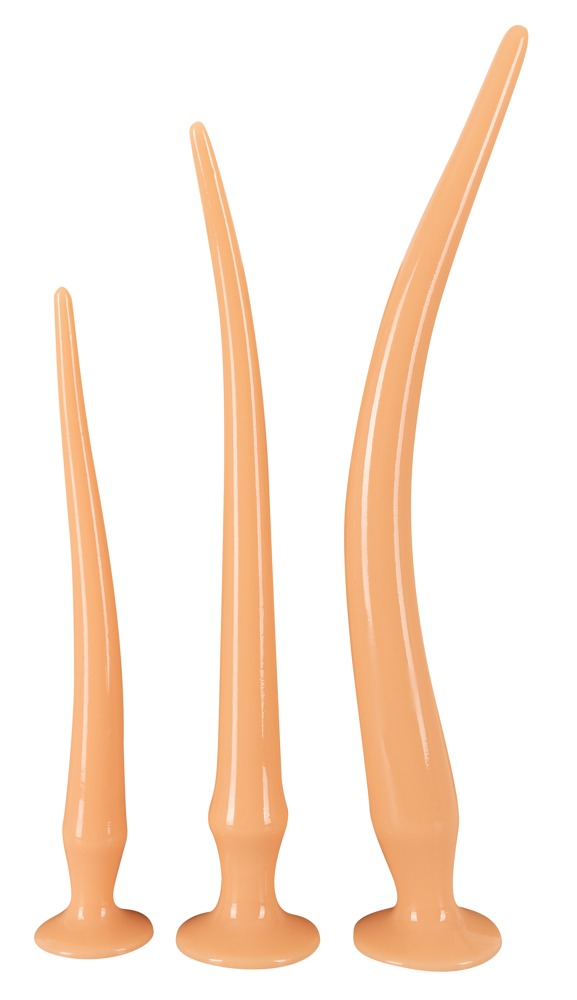 Super Long Flexible Butt Plug Set Natur