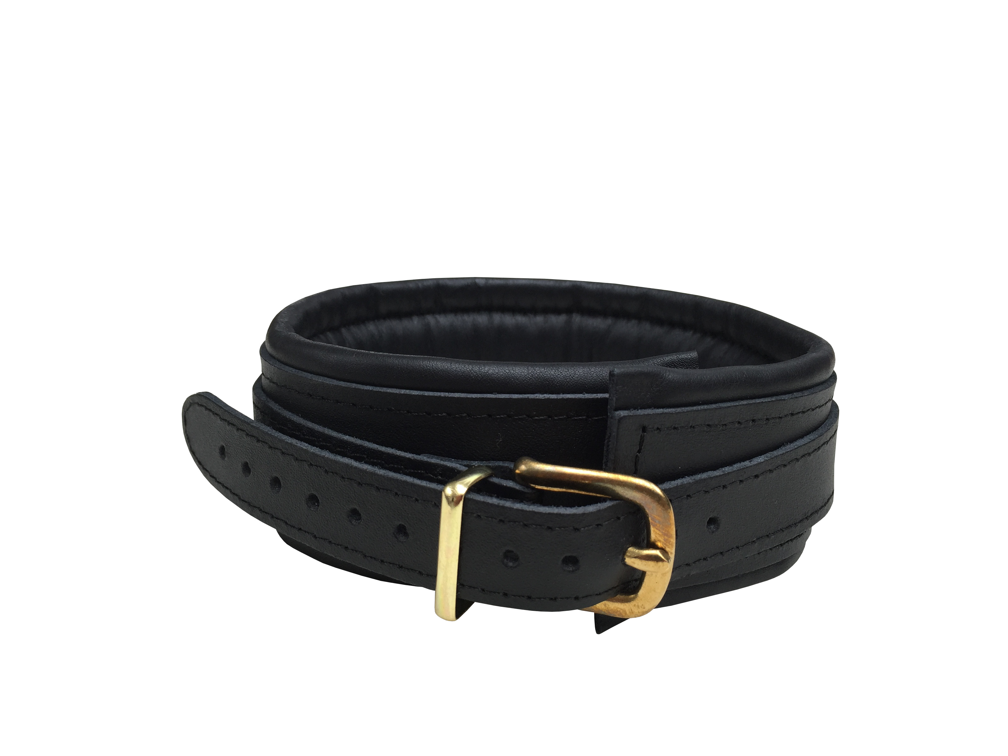 Leder Halsfessel Schwarz