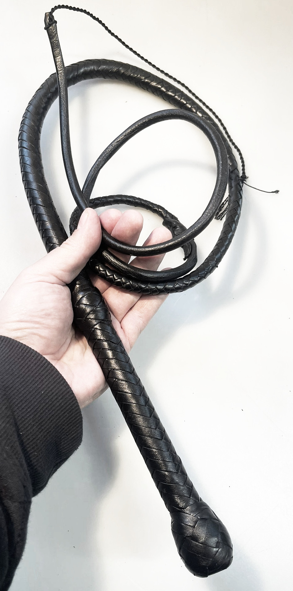 Lady Bull Whip 160cm schwarz - Bullwhip aus Rindsleder