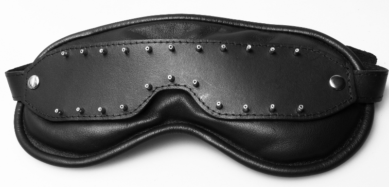 Augenmaske soft - schwarz mit Nieten