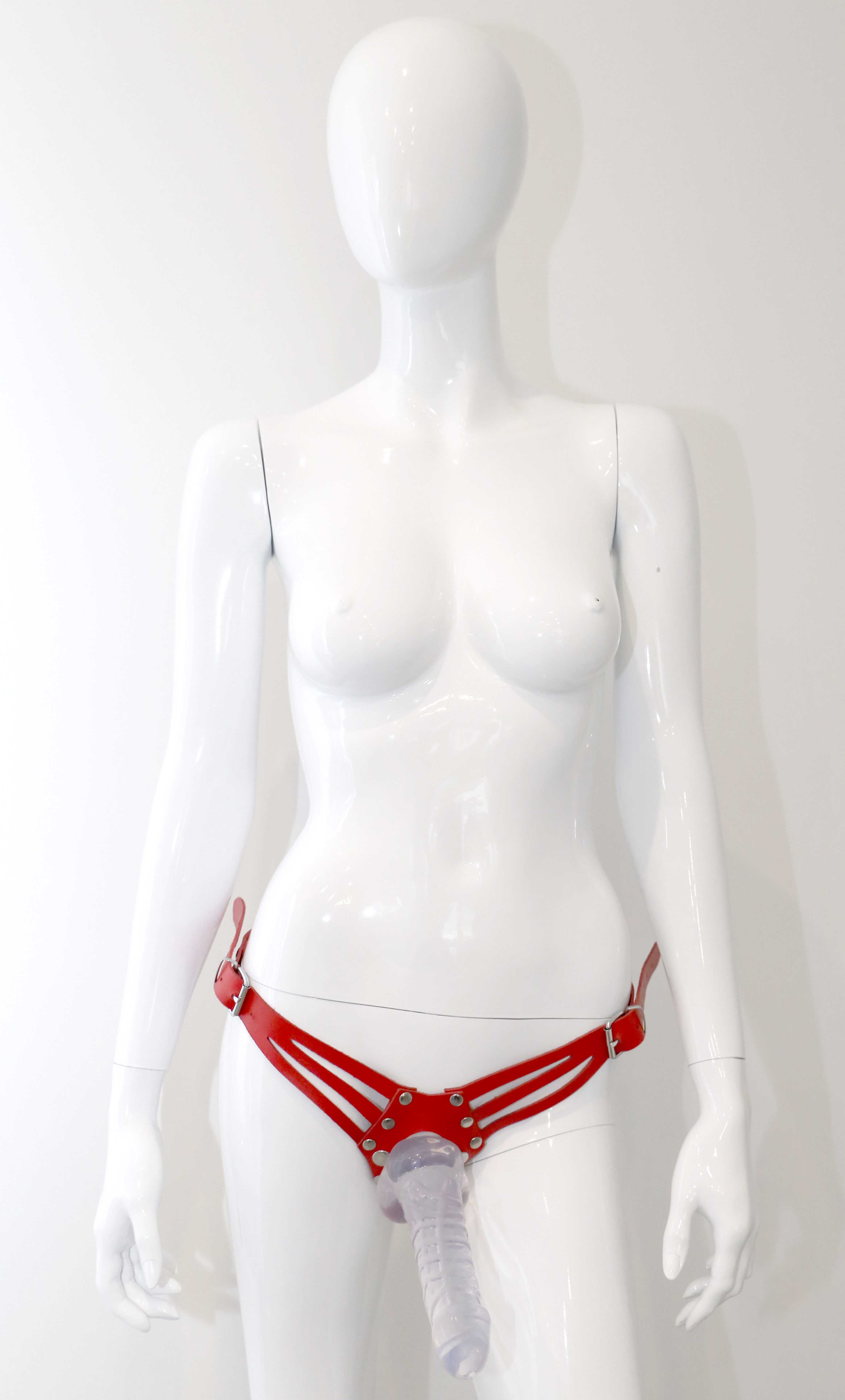 Riemchen Strap On ouvert ''Lady like'" Rot