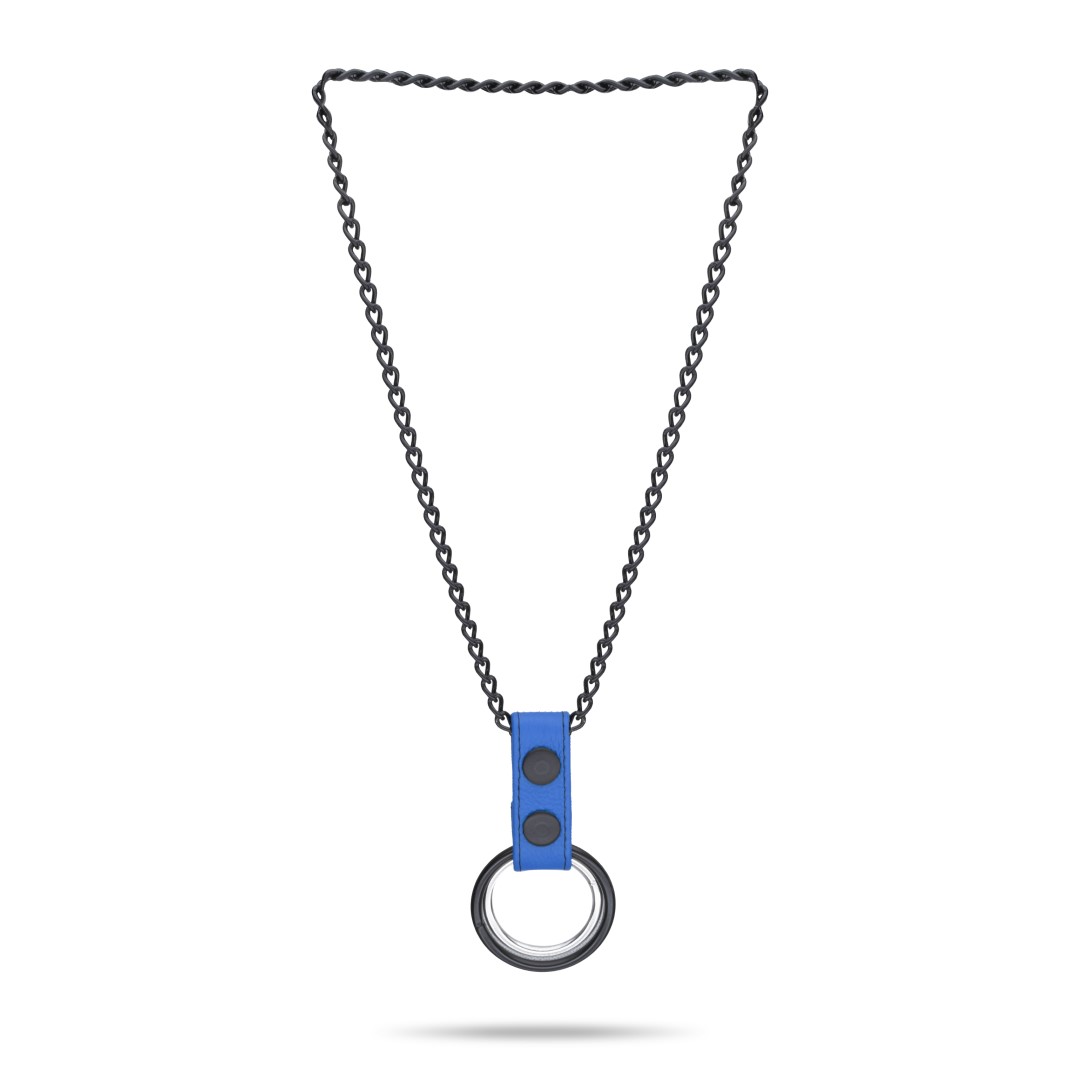 Ketten Cockring Schwarz/Blau