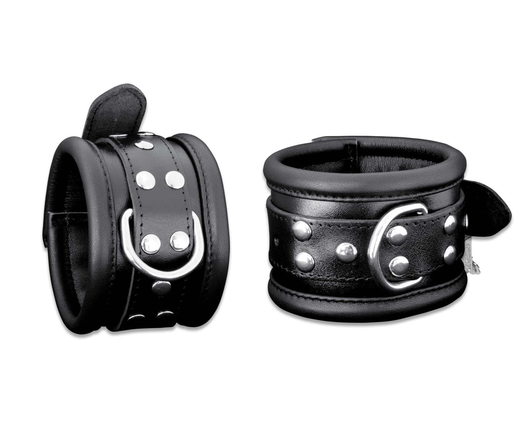High Quality Leder Fussfessel Schwarz abschliessbar