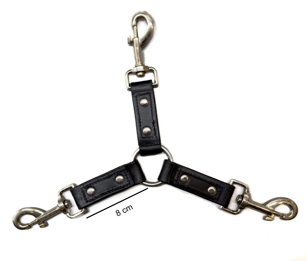 LEDER FESSELNDES - Hogtie 3-Straps Leder mit Nieten und Karabiner