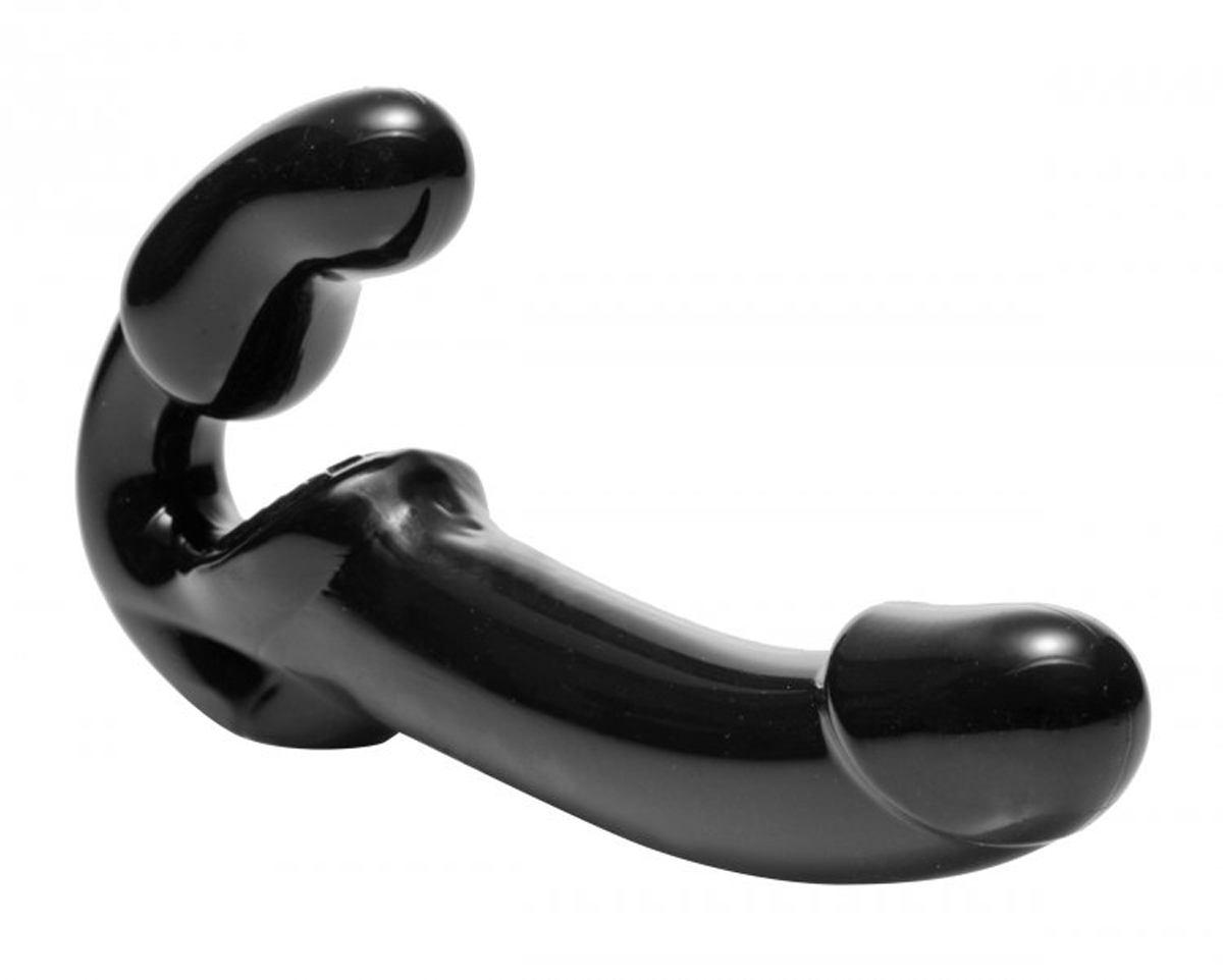 Strapless Strap-on in Schwarz