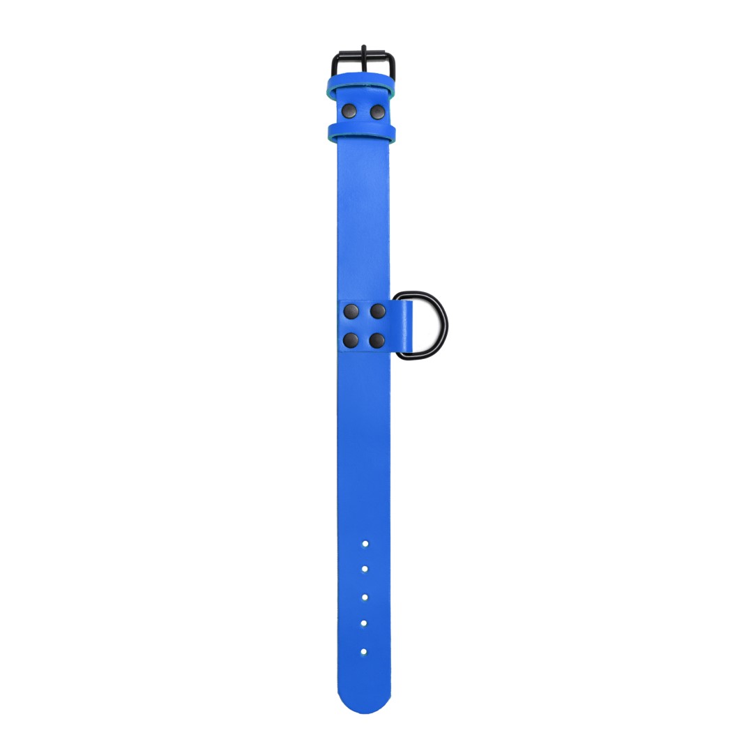 Leather Collar Blue