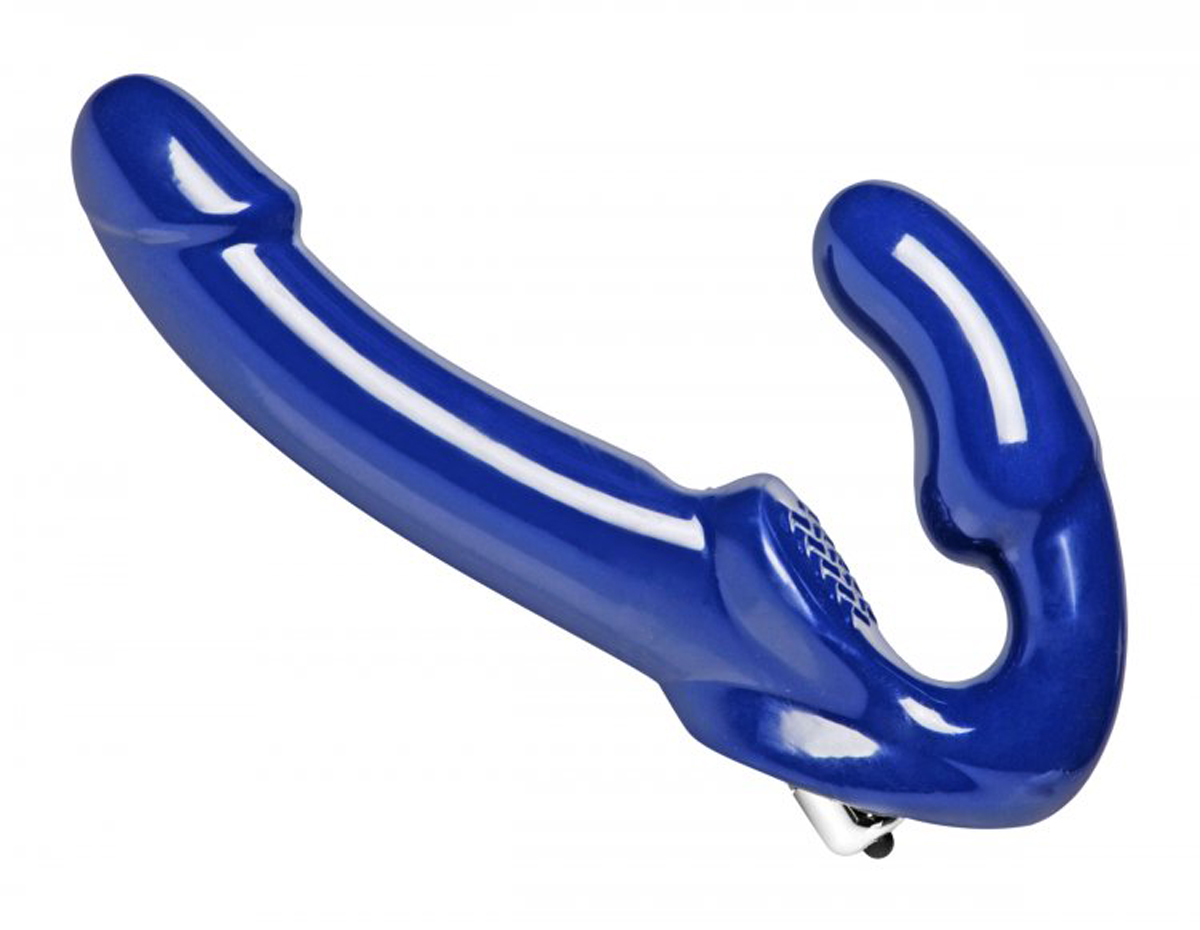 Strapless Strap-on in Blau