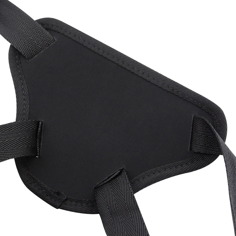 Bequemer Strap-On aus Nylon und PU-Leder mit grossem Dildo