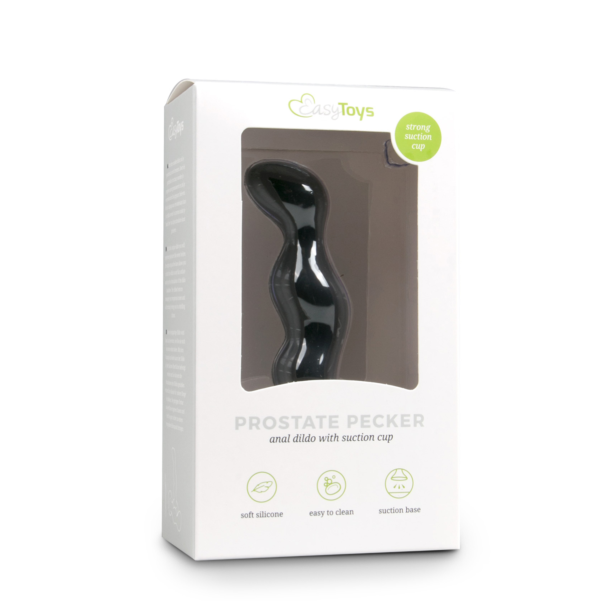 Ribbed Black Silicone Dildo