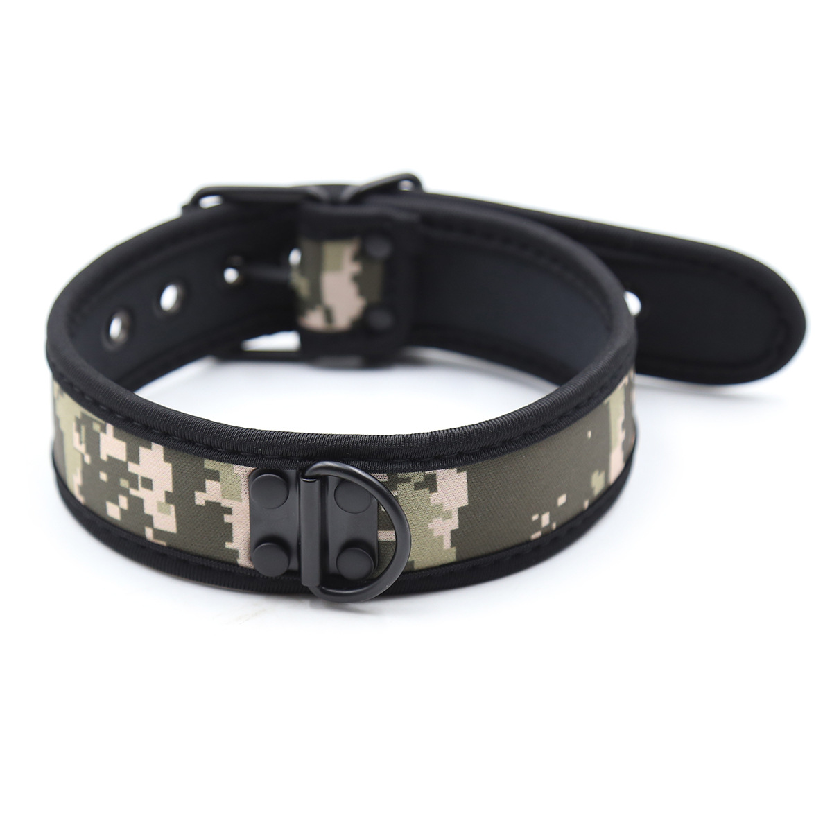 Puppy Play Halsband - Neopren Military