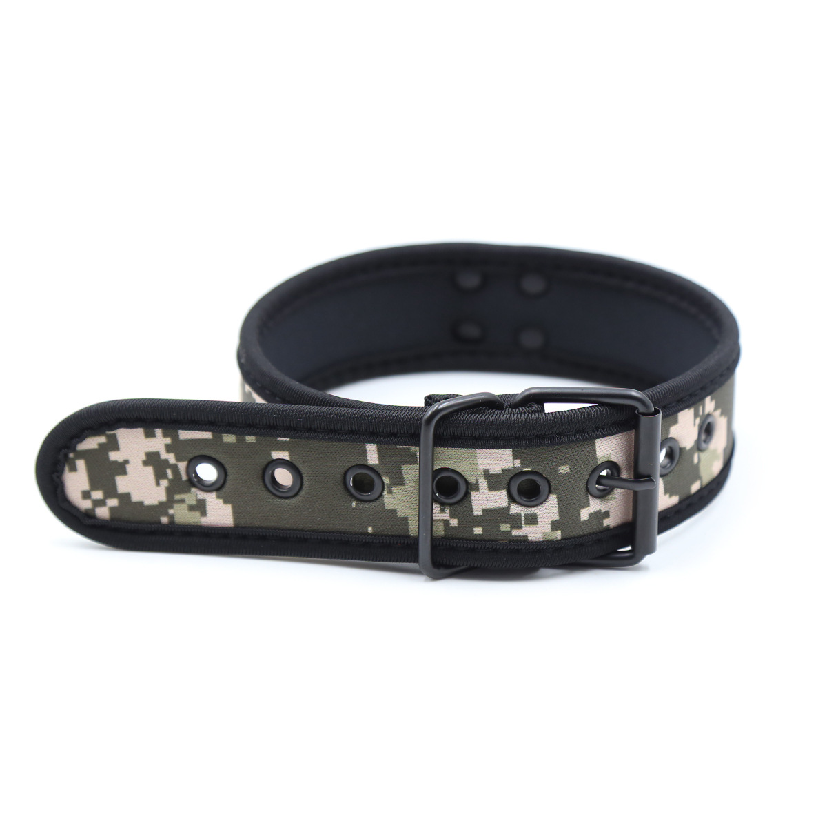 Puppy Play Halsband - Neopren Military