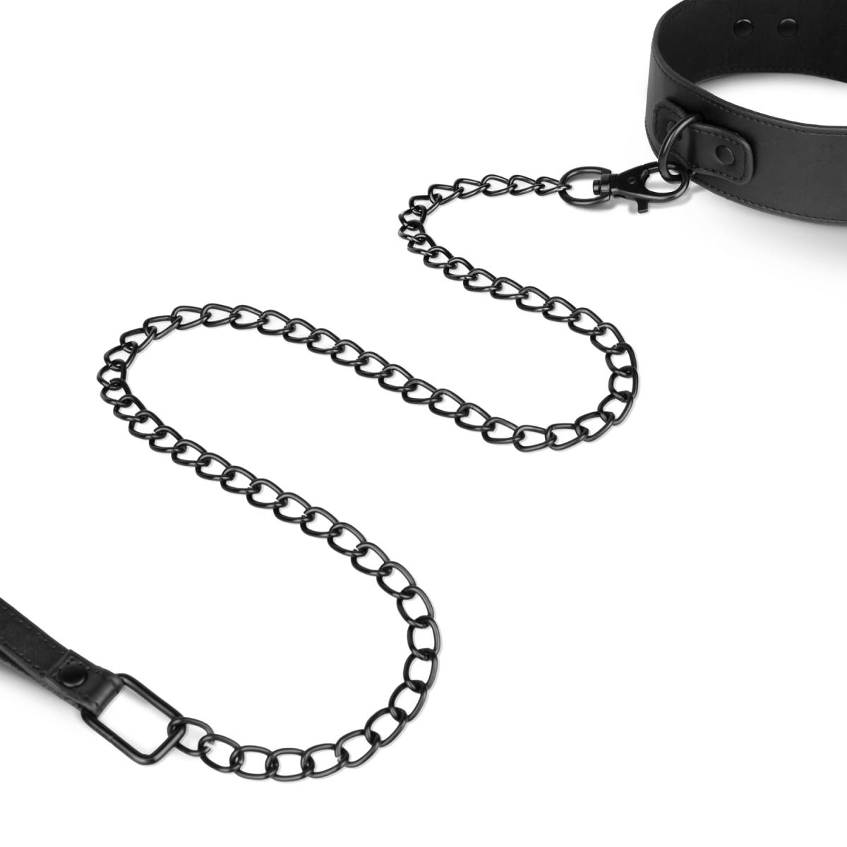 Chocker - Kunstleder-Halsband & Kette