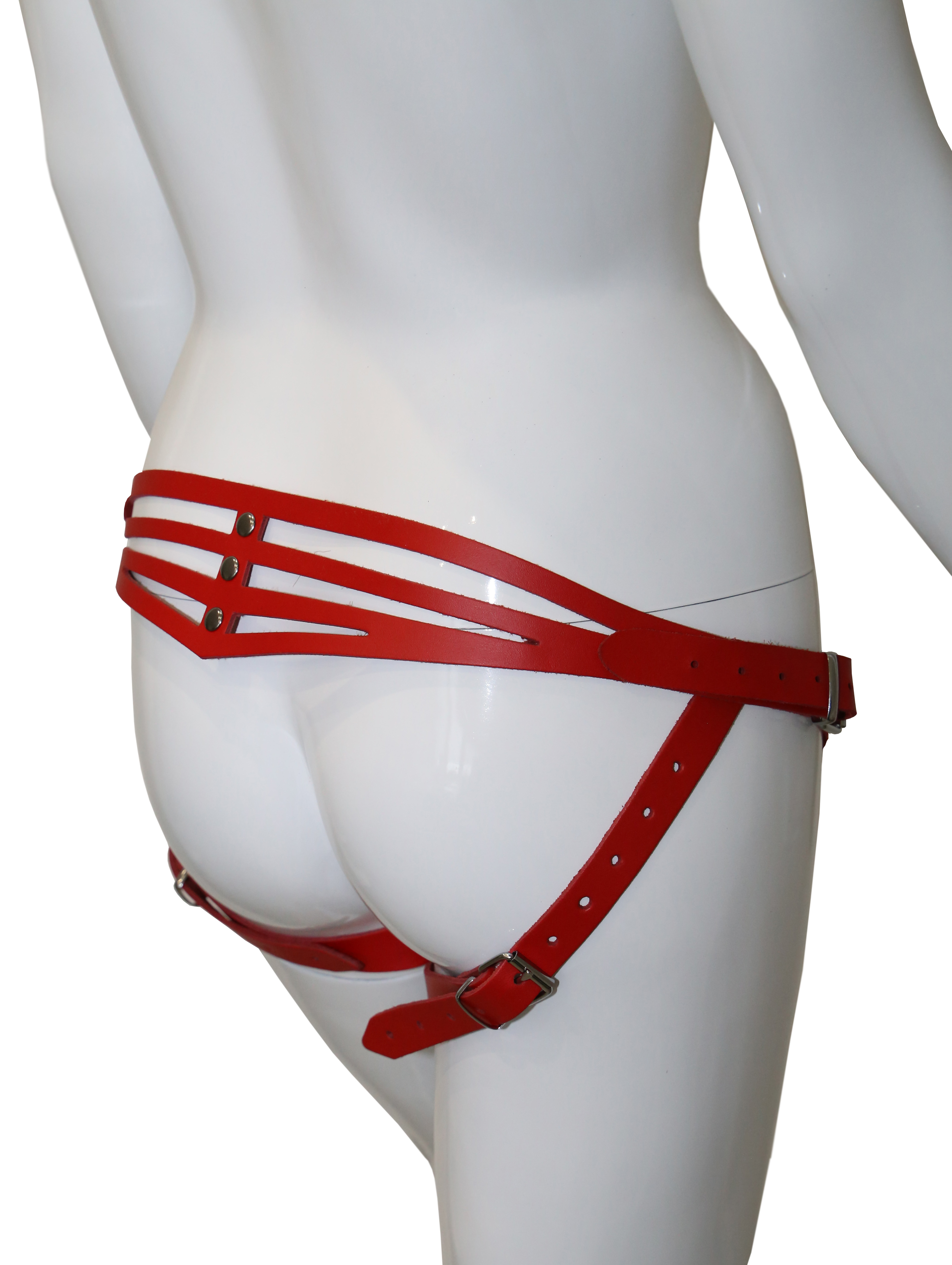 Riemchen Strap On ouvert ''Lady like'" Rot