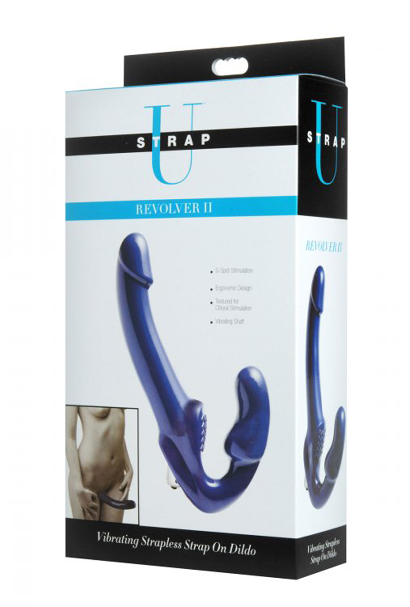 Strapless Strap-on in Blau