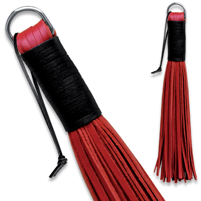 Leder Peitsche - Becki rot