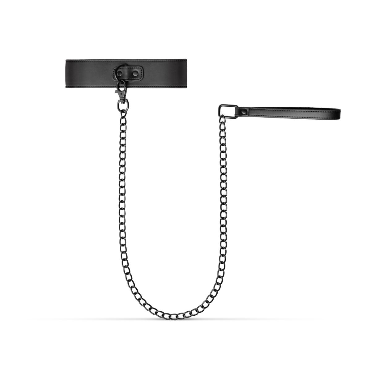 Chocker - Kunstleder-Halsband & Kette