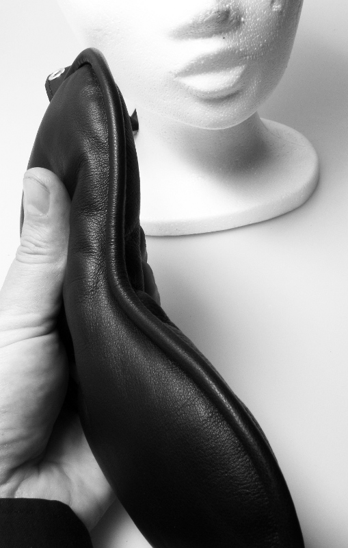 Augenmaske soft - schwarz mit Nasenöffnung - auch als Knebel