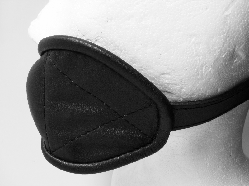 Knochenknebel soft - Leder schwarz