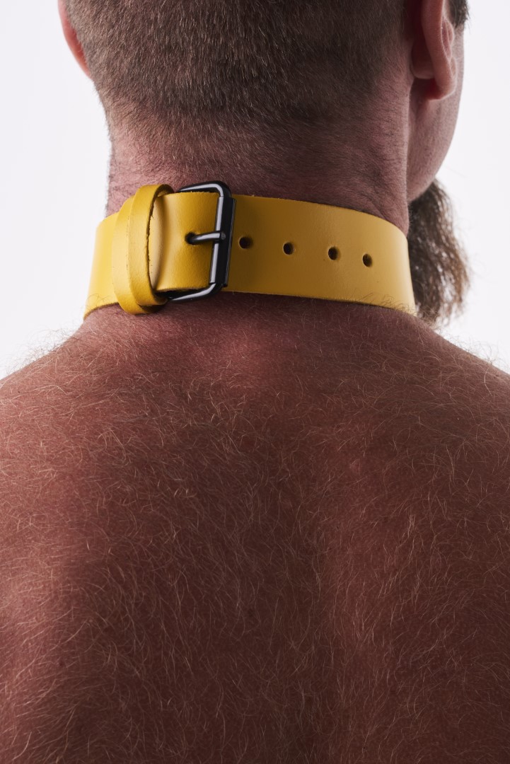 Leather Collar Yellow