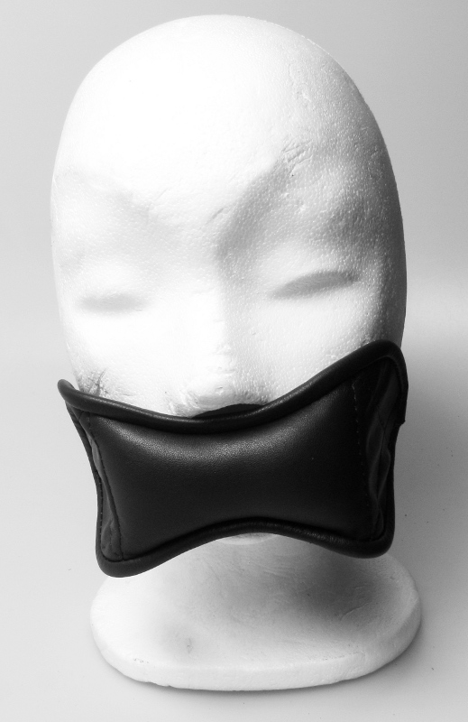 Knochenknebel soft - Leder schwarz