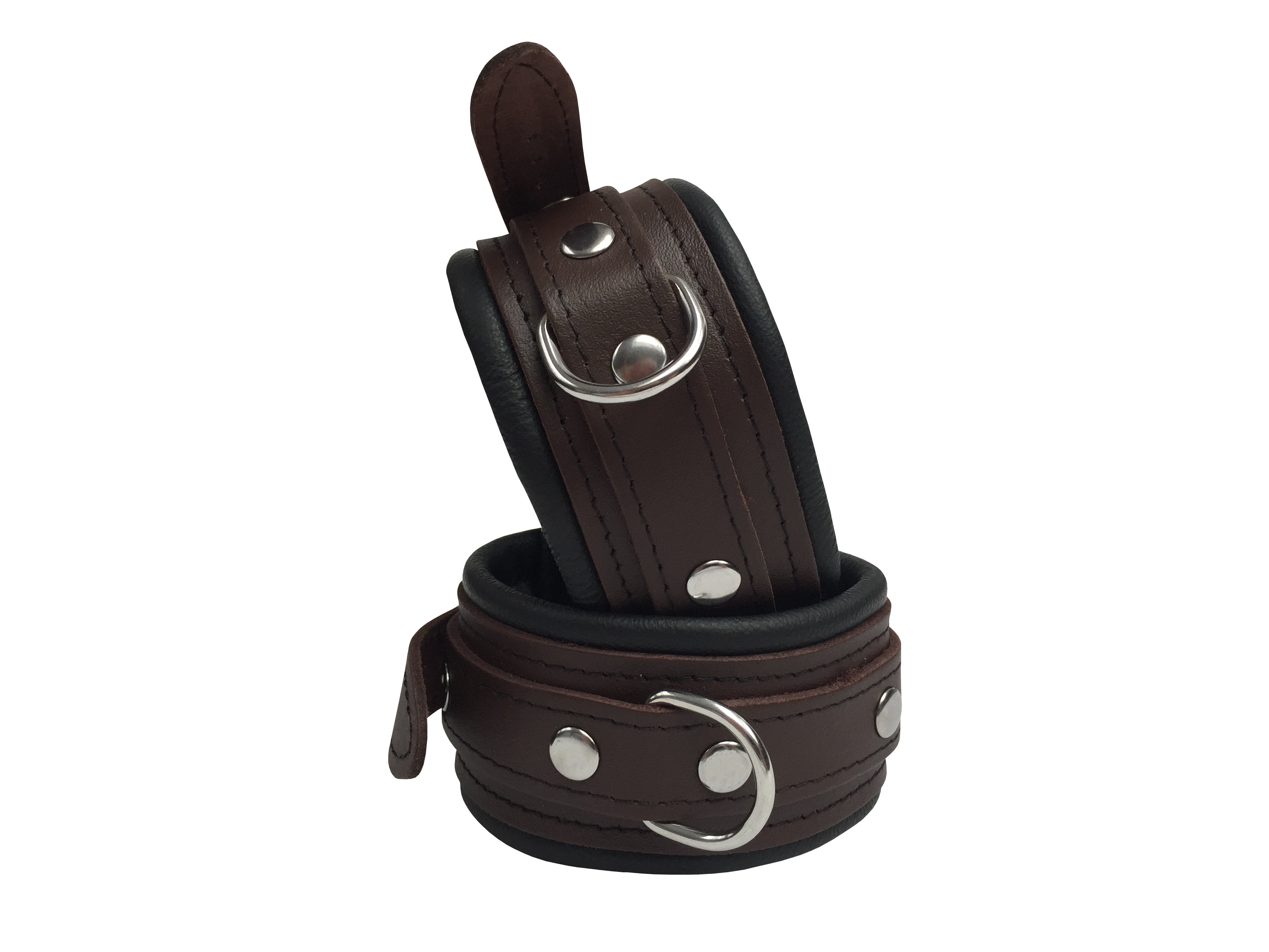 Leder Fussfesseln braun