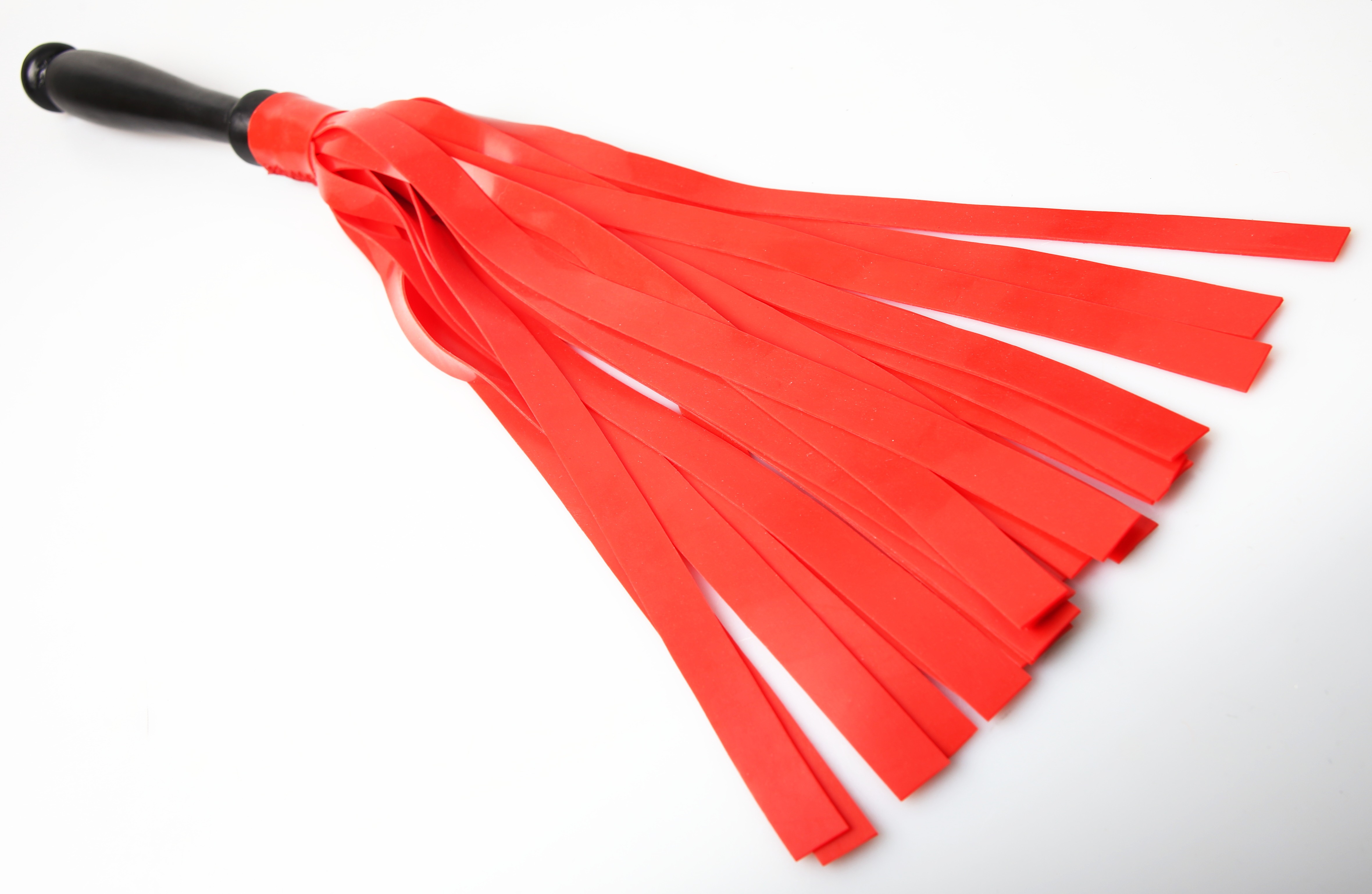 Silicon Peitsche - Fancy Wooden Handle - Silicone Flogger