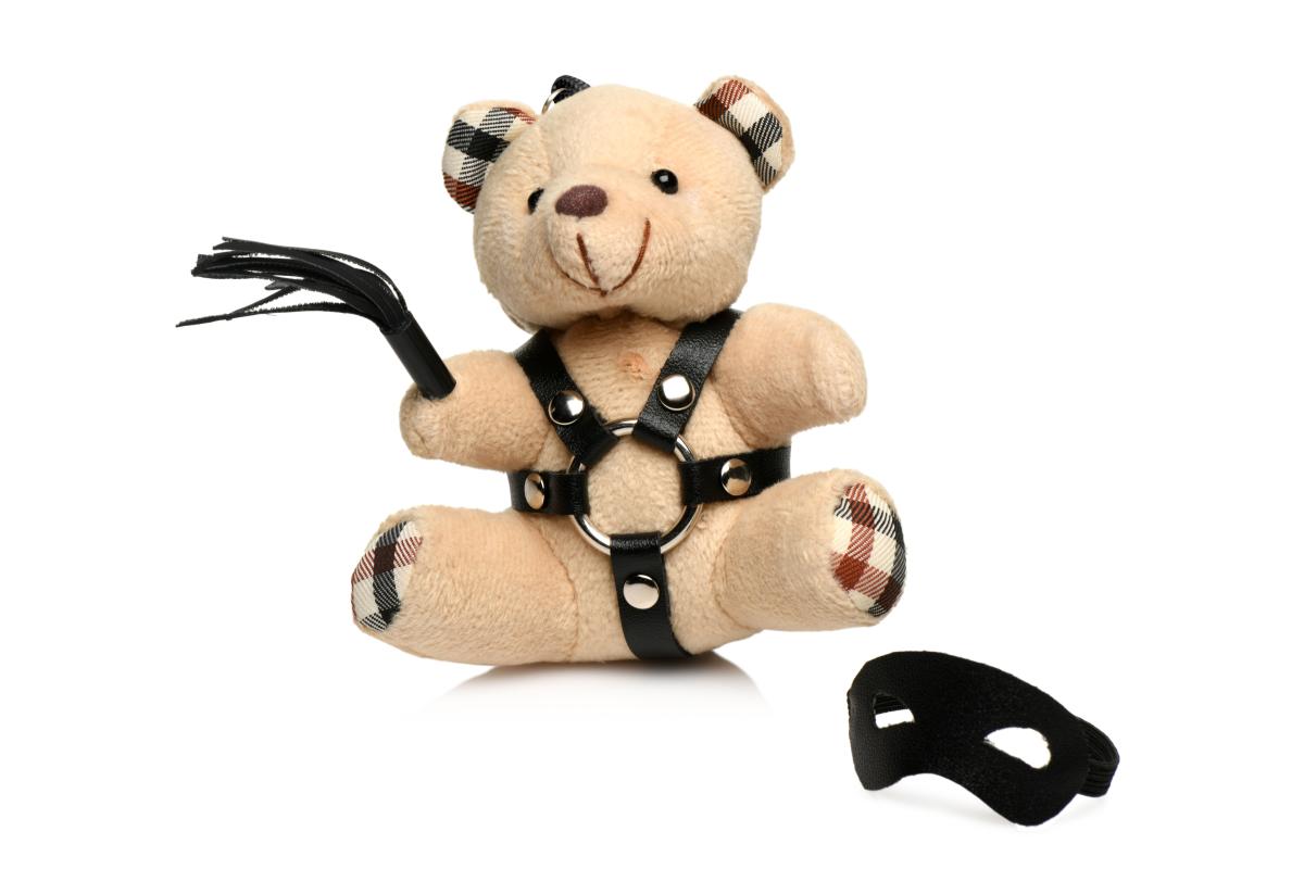 Geknebelter Teddybär Schlüsselanhänger